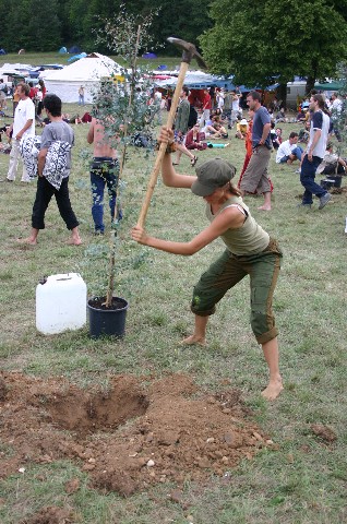 Il y avait plus de monde pour observer ce creusage que le précédent...